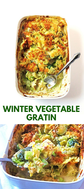 WINTER VEGETABLE GRATIN #Healthy #Vegetarian WINTER VEGETABLE GRATIN #Healthy #Vegetarian