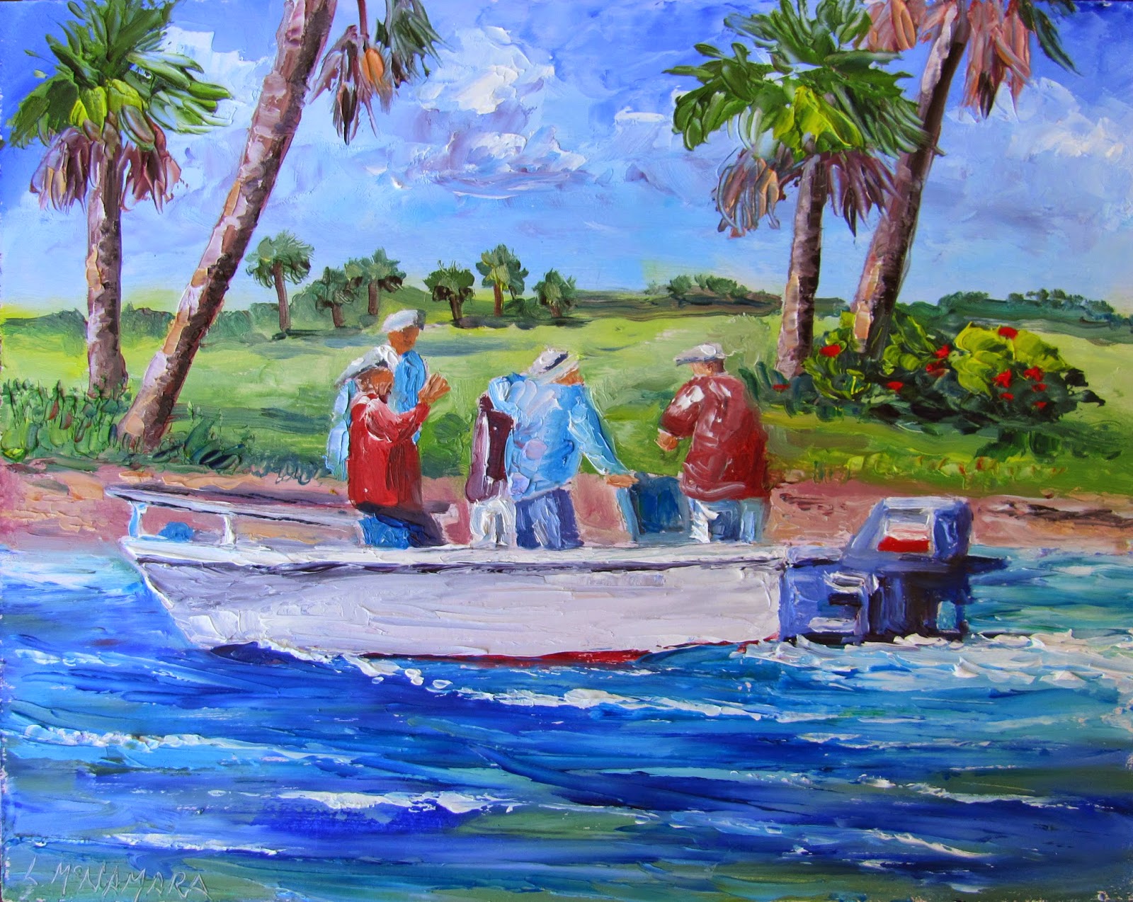 Lori's Stormy Art and Daily Paintings 1588 It Was This Big! Fishing