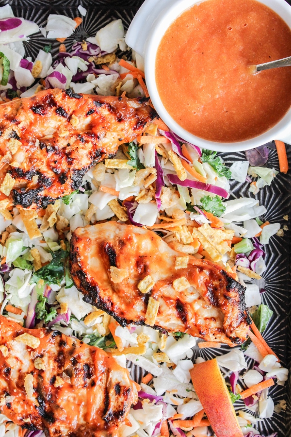 Grilled Peach BBQ Chicken