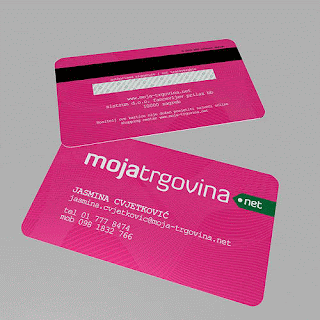 tarjetas de negocios de color rosado