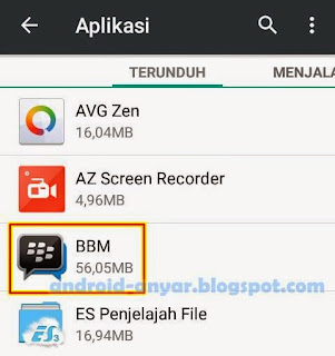 cara ganti akun BBM android