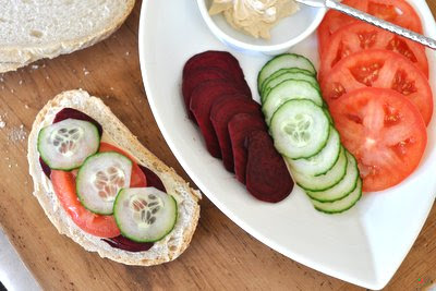 Raw Beet Sandwich