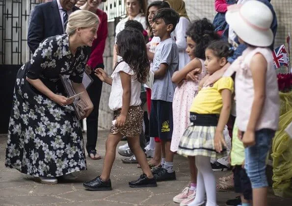 Countess of Wessex wore Suzannah peace lily shirt dress. Prime Minister of Lebanon, Saad Hariri. President Michel Aoun