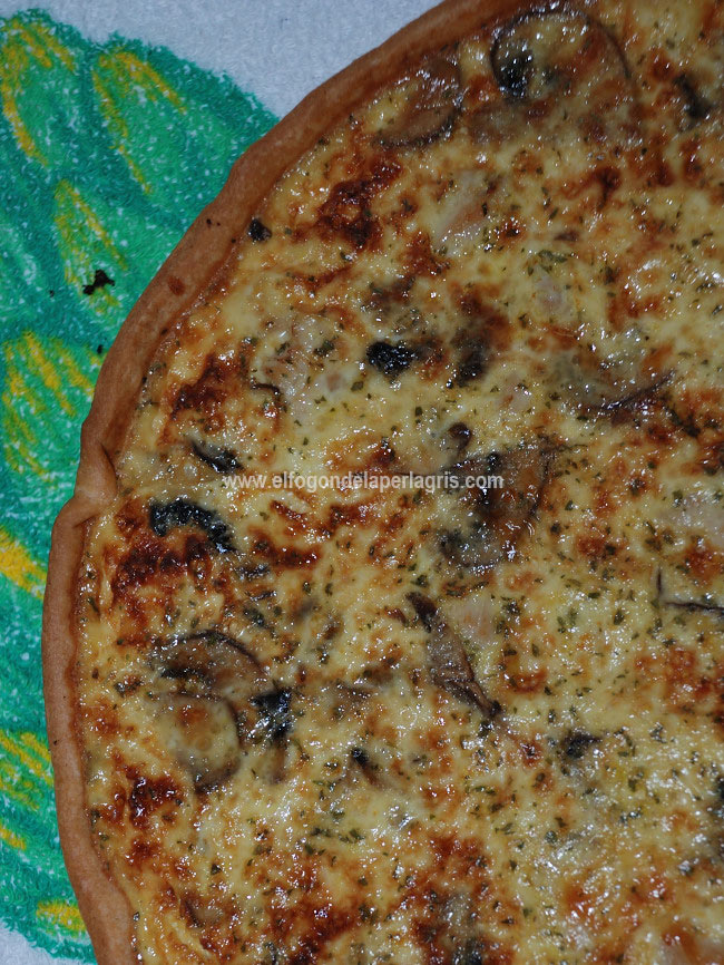 Quiche de pollo y champiñones Quiche de pollo y champiñones