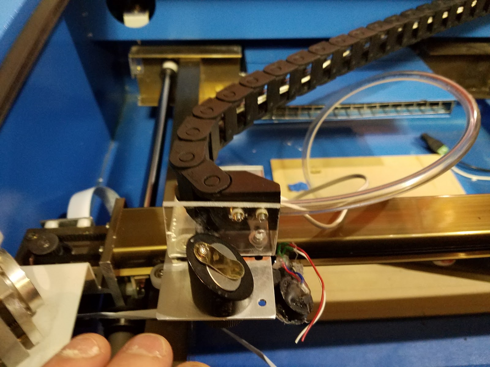 Don's Laser Cutter Things K40 Gantry Cable Management