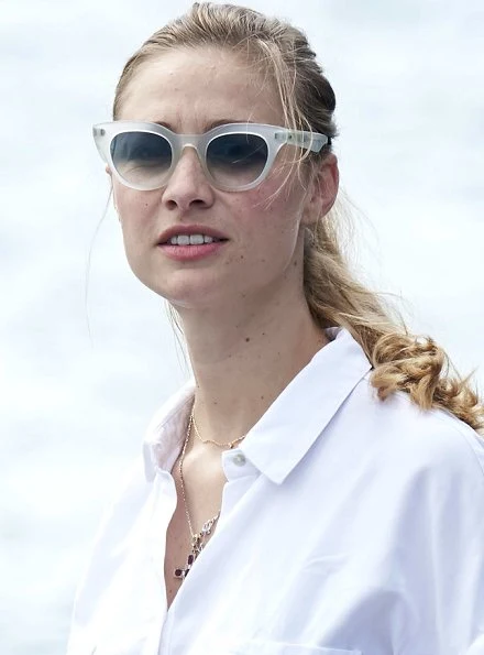 Pierre Casiraghi, the younger son of Princess Caroline of Hanover, and his wife Beatrice Borromeo at King's Cup sailing event