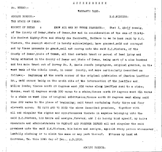 The 1914 deed from when Adolf Boenig sold the land to H. C. Weiters.