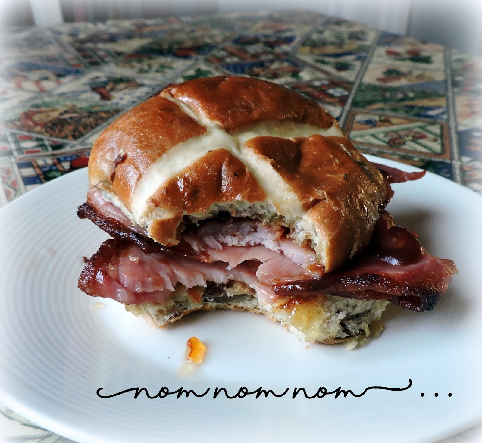 Hot Cross Bacon Baps