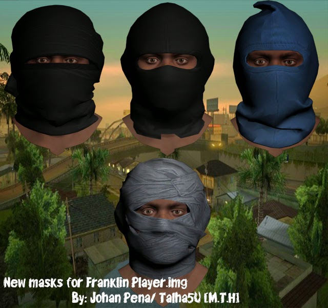 Masks for Franklin Player.img - MTH GTA MODS/TUTORIALS