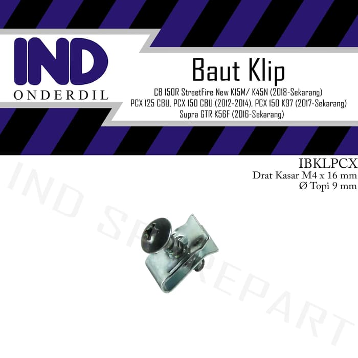 Baut-Baud Nut Klip-Clip Body-Bodi Pcx 125-150/Cb 150R New/Supra Gtr Ayo Beli