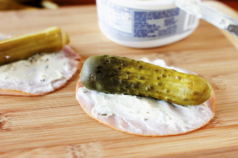 3Ingredient LowCarb Ham & Pickle Bites {with Baby Dill Pickles or