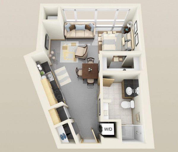 45 Modern Studio Apartment Floor Plans You Must Needs One