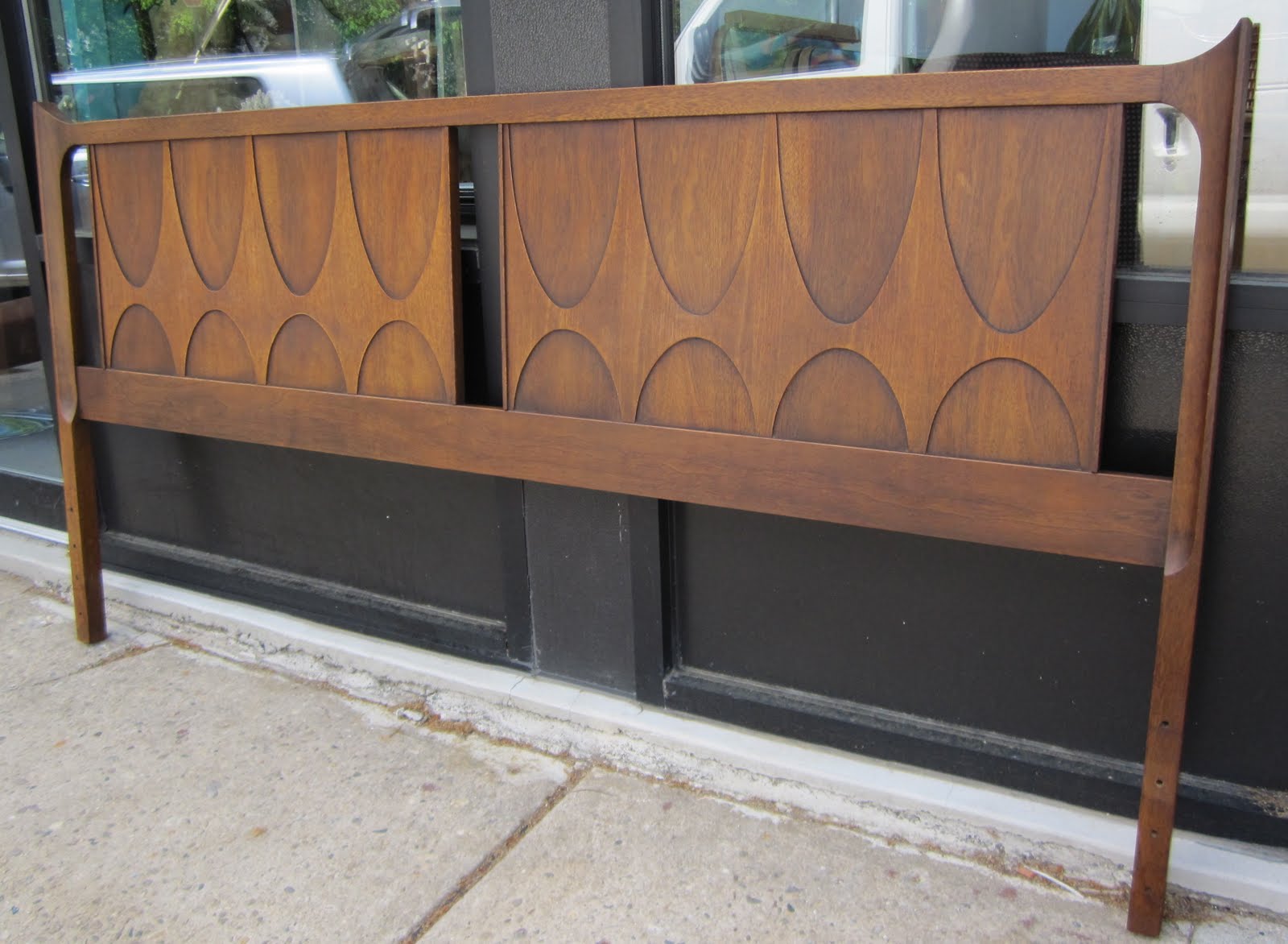 30 WEST VINTAGE and MODERN Mid Century King Size Headboard SOLD