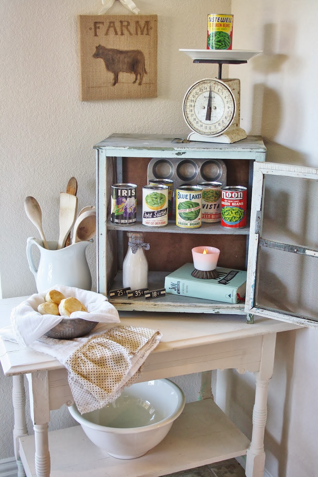 The Farmhouse Porch: General Store Vignette Vintage Can Labels and How ...