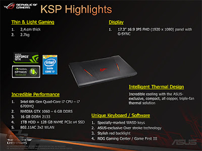 ASUS STRIX GL-702 & GL-553 >> Gaming Notebook yang powerfull dengan design yang compact