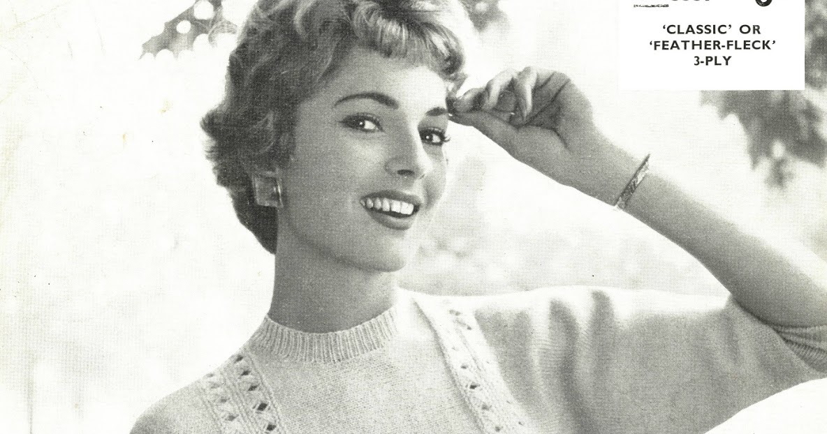 The Vintage Pattern Files: 1950s Knitting - Dolman Sweater with Openwork