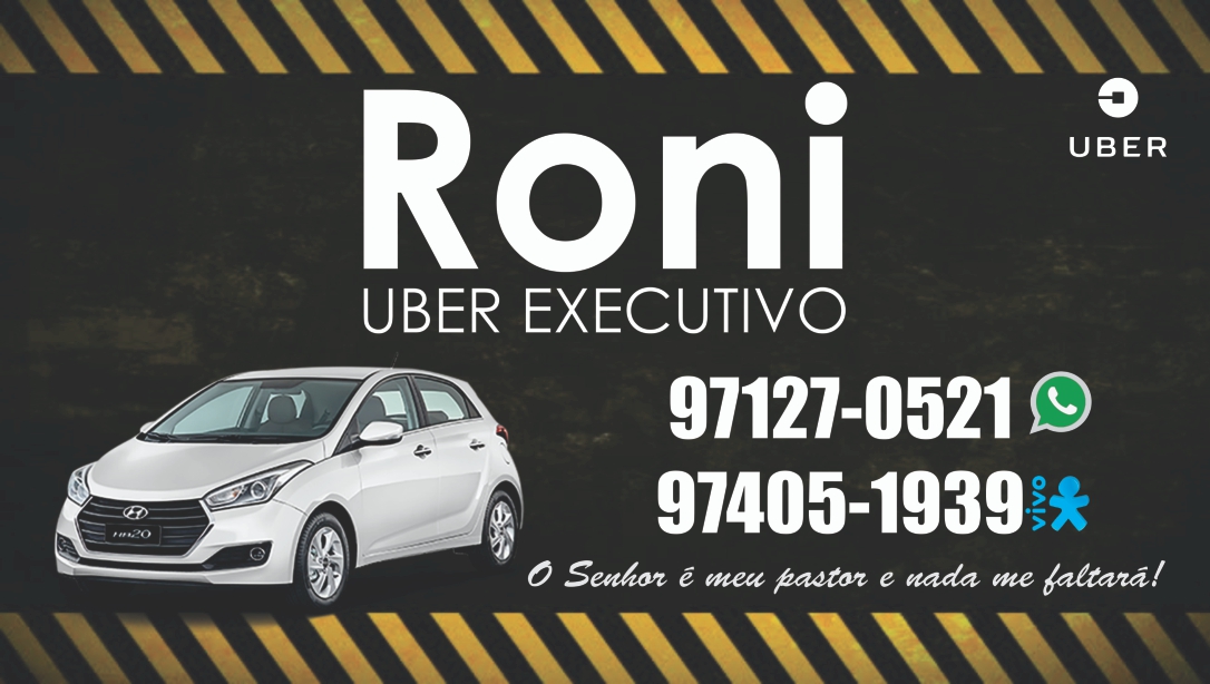 cartão de visita roni uber executivo 9x5cm play artes