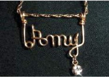 Wire word art picture