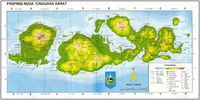 Contoh peta wilayah yang menggambarkan persebaran objek geografi. (Sumber: Atlas Indonesia, Dunia & Budaya, Depdikbud)