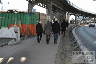 © hamburgize.com / Stefan Warda - Elberadweg bei Vorsetzen Baustelle Vorsetzen