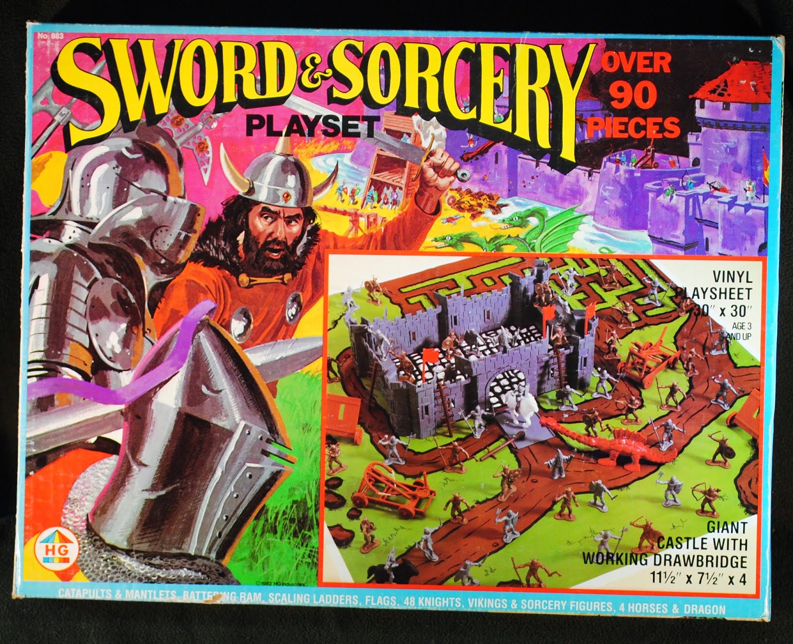 knights and dragons play figures