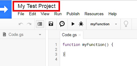 The Renamed Apps Script Project The Renamed Apps Script Project