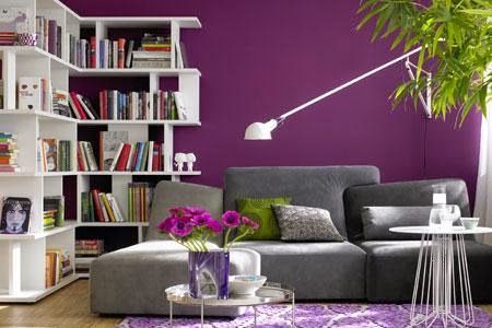 Salas en violeta y gris ideas de salas con estilo