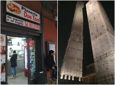 due torri bolonia, pizza w bolonii