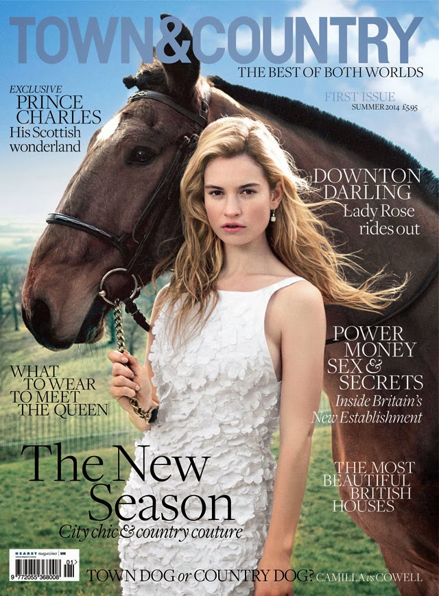 Downton Abbey's Lily James covers the first UK Town & Country magazine