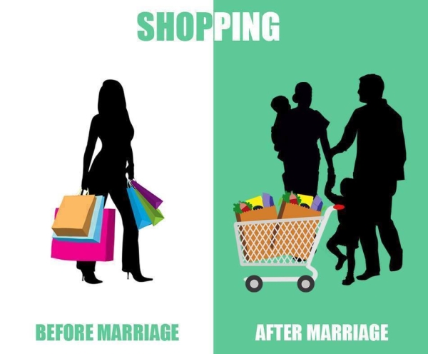 Before marriage. Change after marriage. life change-married. single married. before marriage after marriage fat.