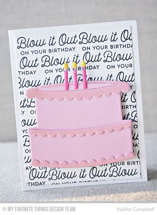 Handmade card from Keisha Campbell featuring Twice the Wishes Card Kit #mftstamps