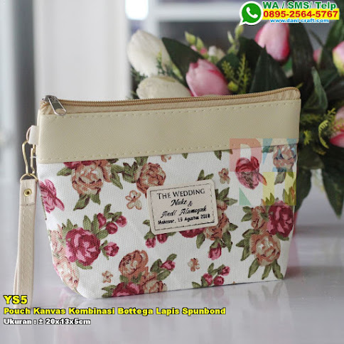 Pouch Kanvas Kombinasi Bottega Lapis Spunbond