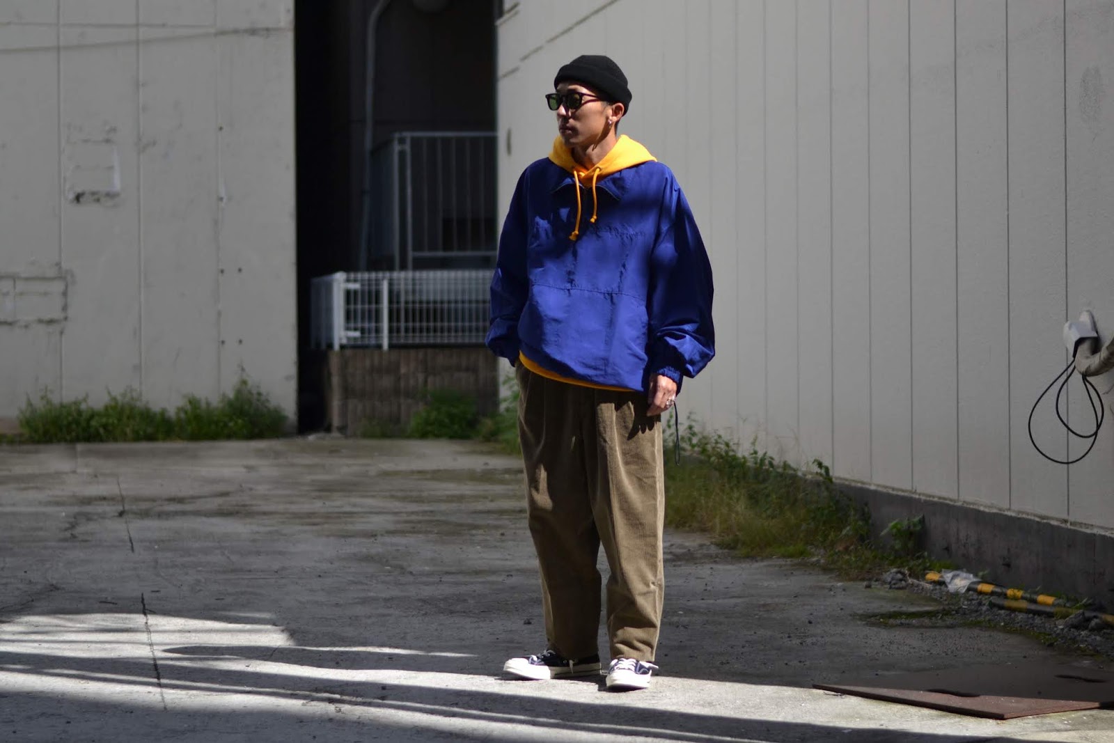 ジャケット・アウター OLD GUESS Half Zip Anorak denime y2k ジャケット・アウター OLD GUESS Half Zip Anorak denime y2k