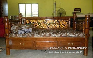 bale bale bambu sofa bed ukir bambu emas 3,3 juta 