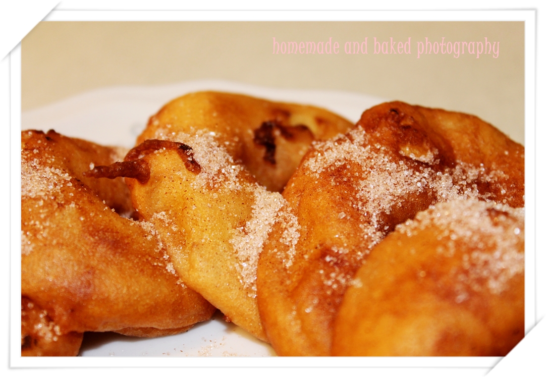 homemade and baked Food-Blog: gebackene Apfelringe mit Zimtzucker