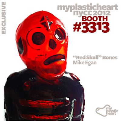 New York Comic-Con 2012 Exclusive Red Skull Bones Vinyl Figure by Mike Egan