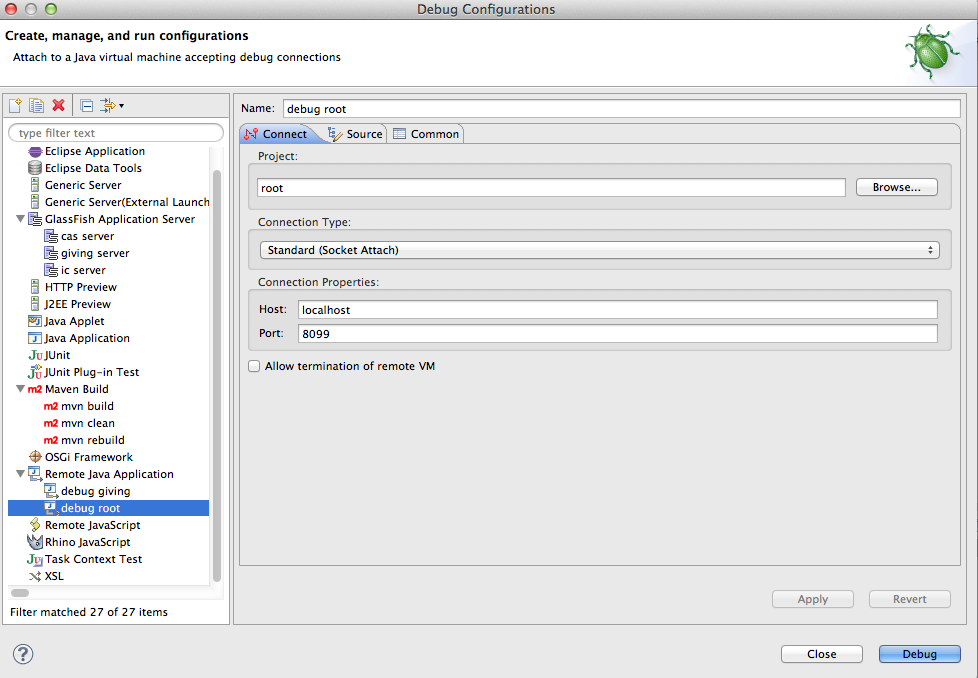 Web Development: Set up Eclipse with Maven, Glassfish and Debug