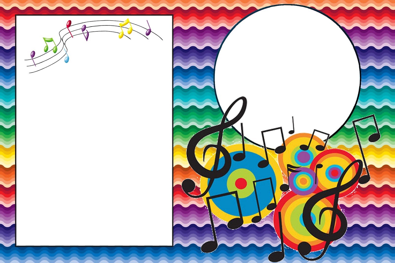 Music Birthday Party Free Printable Invitations. Oh My Fiesta! in