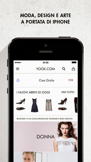 YOOX.COM, l'app di Fashion e Design esclusivi a portata di clic