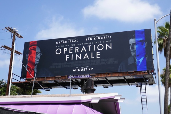 Operation Finale movie billboard Sunset Boulevard Operation Finale movie billboard
