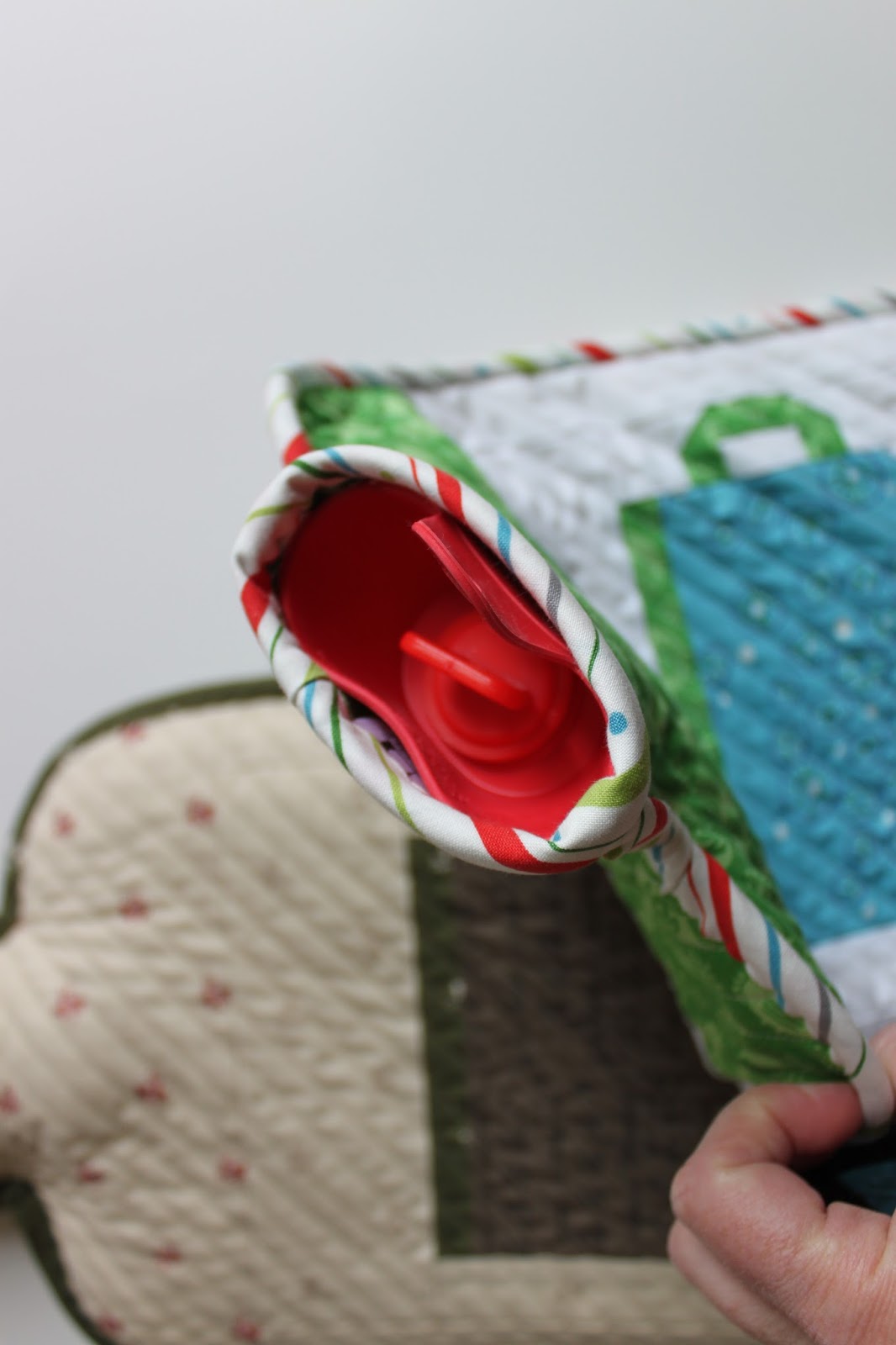 Daydreams of Quilts Quilted Hot Water Bottle Cover with Bias Binding