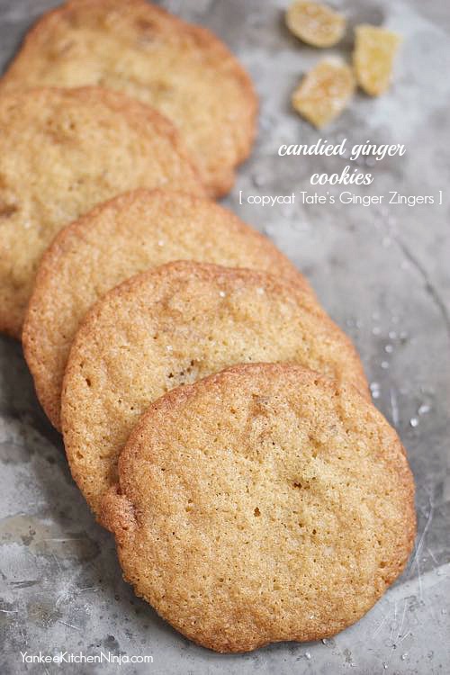 Tate's Bake Shop Glass Cookie Jar with Gluten Free Ginger Zinger Cookies