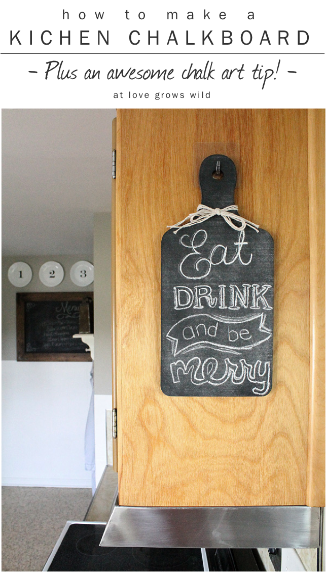 Easy DIY Kitchen Chalkboard - Love Grows Wild