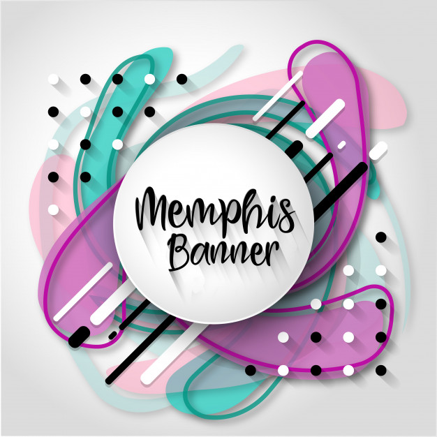 Creative Memphis Abstract Background Free Vector