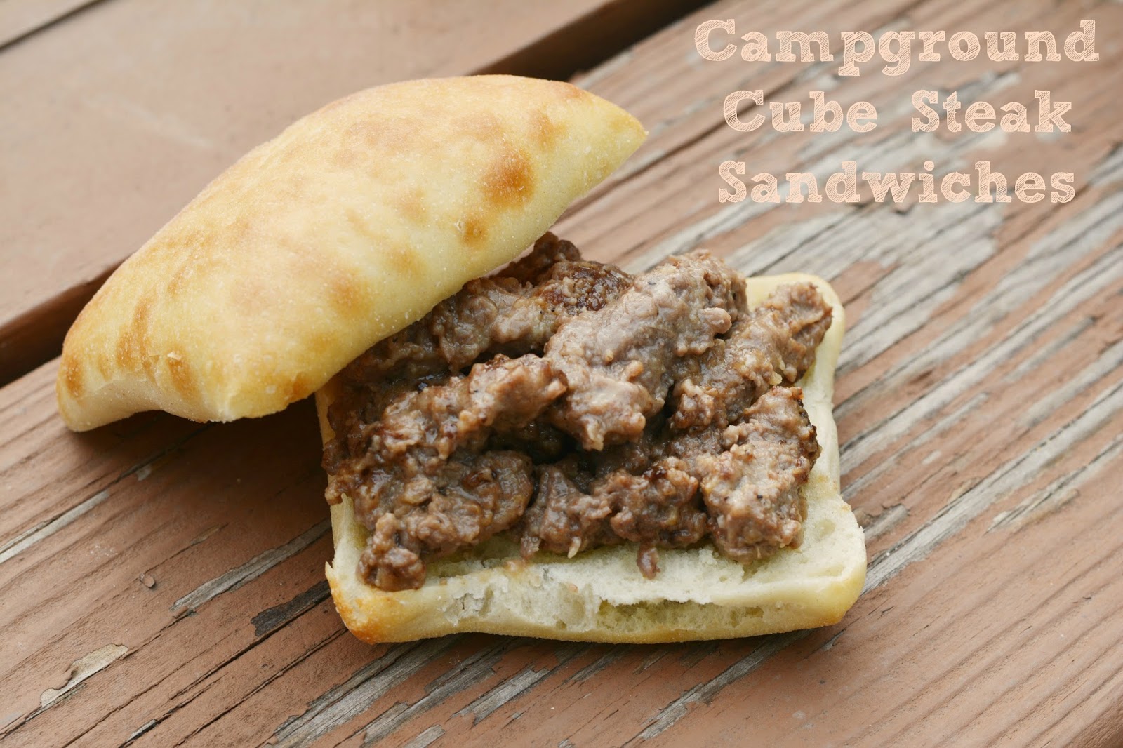 Delicious recipe for campground cube steak sandwiches. #recipe #camping