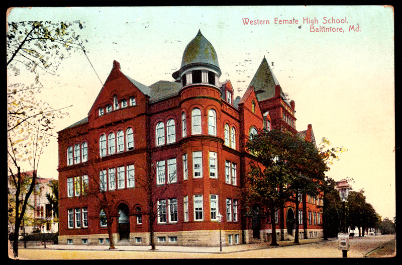 My Baltimore Postcards My Mother's Old High School Western High