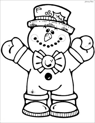 20 Cute Snowman Coloring Pages for Kids Easy, Free and Printable