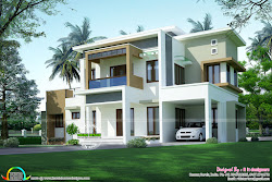 box contemporary architecture kerala modern plans 2141 room living bed bedrooms