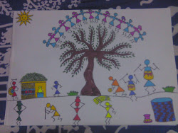 warli painting paper form indian craft guies its
