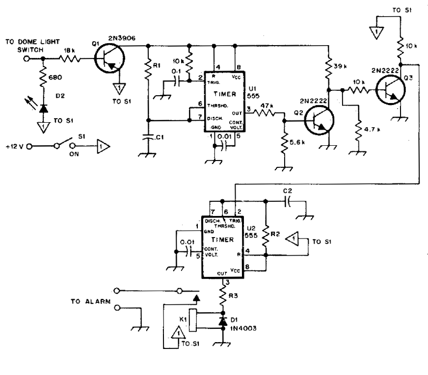 Burglar Alarm: Simple Burglar Alarm Circuit Diagram